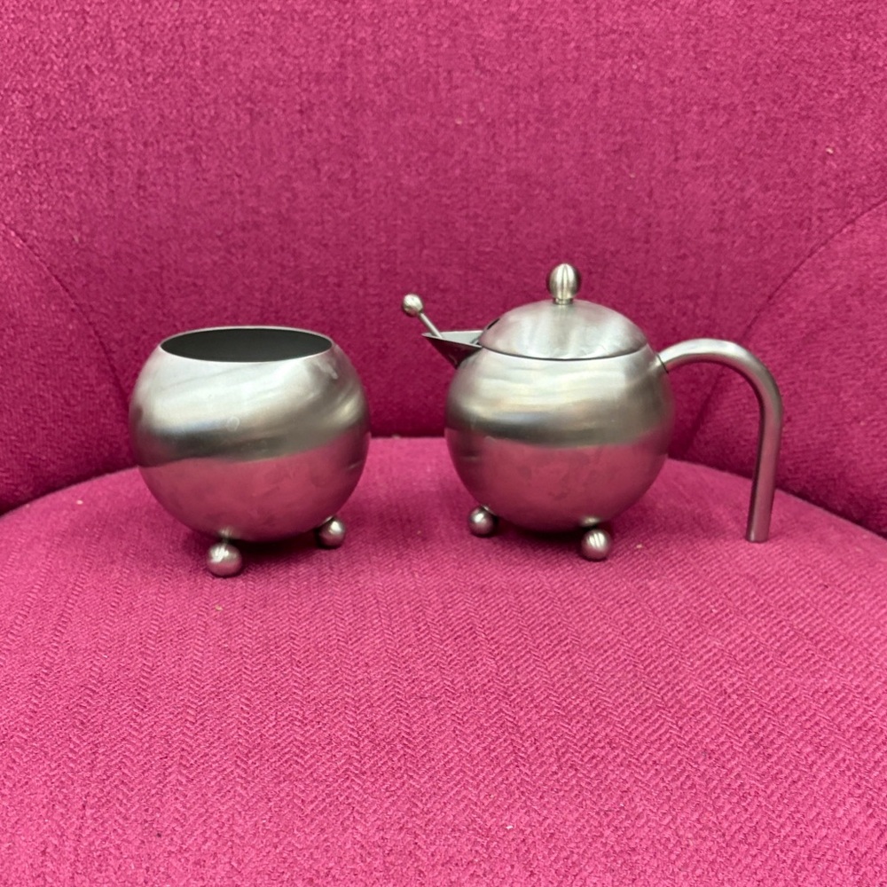 Cuisinox Round Stainless Steel Creamer and Sugar Bowl Set